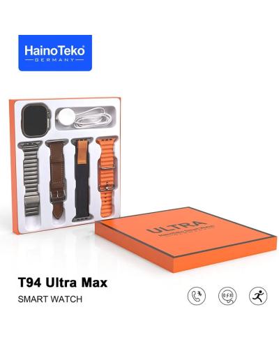 Haino Teko Germany Smart Watch Ultra Max T94 with Four Set Strap and Wireless Charger for Men's and Boys