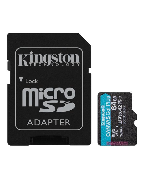 Kingston 64GB microSDXC Canvas Go Plus 170MB/s Read UHS-I C10 U3, V30 Memory Card