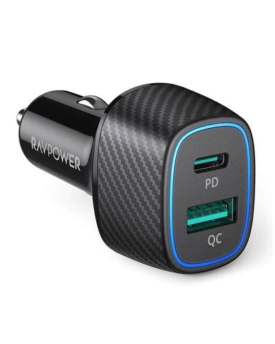 RAVPower RP-VC009 60W Dual Port QC24W+PD36W Car Charger