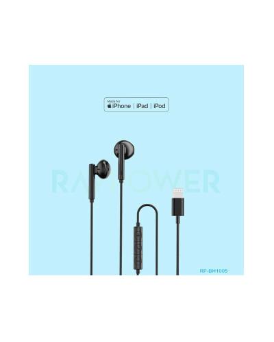 RavPower Wired In Ear Headphones Lightning connector Black