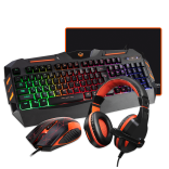 MeeTion MT-C500 Backlit Gaming Combo Kits 4 in 1 Gaming Keyboard Mouse and Headset Bundle with Mouse Pad