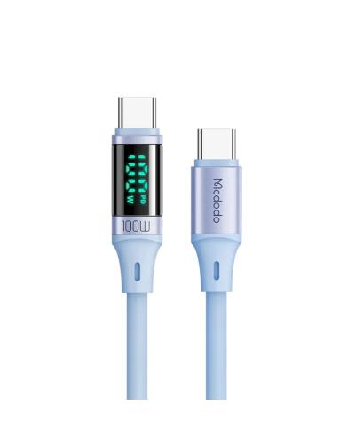 Mcdodo CA-1940 / CA-1942 100W PD USB Data Cable / Type-C to Type-C 5A Super Fast Quick Charge / Digital Display