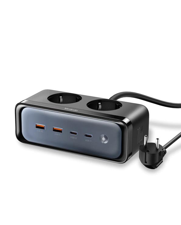 Mcdodo 461 70W PPS 6 Outlets EU Multi Faster Type C Power Strip Extionsion with 2 AC Outlets and 4 USB Charging Port