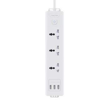 Linkcomn LC-PS303 EU 3M 3-Sockets + 3 USB Power Strip