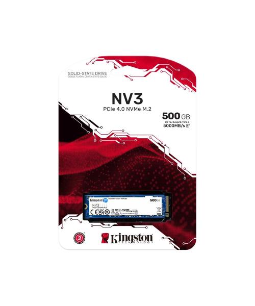 Kingston NV3 500GB M.2 2280 NVMe SSD | PCIe 4.0 Gen 4x4 | Up to 6000 MB/s