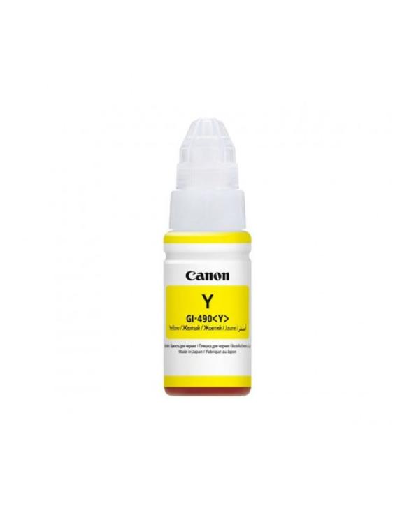 Canon Pixma INK GI-490 PGB Y Yellow Original Ink Refill (Yellow INK BOTTLE) – [0666C001AA]