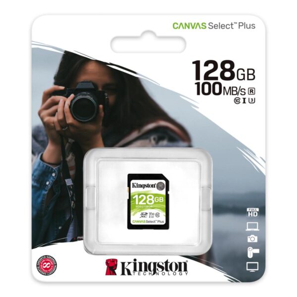 Kingston 128GB Canvas Select Plus SD Card SD [ SDS2/128GB ] - Image 2