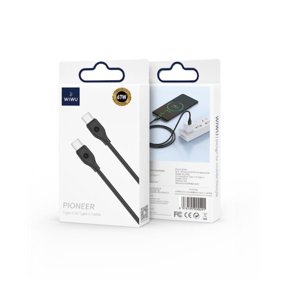 WIWU cable Pioneer Wi-C002 USB-C - USB-C 67W black - Image 6