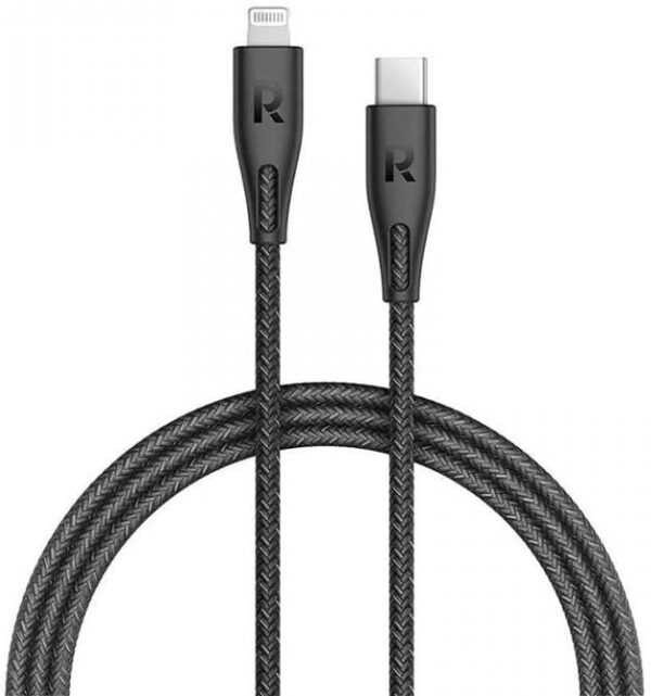 RAVPower RP-CB1018 Type-C to Lightning Cable 2m - Black - Image 2