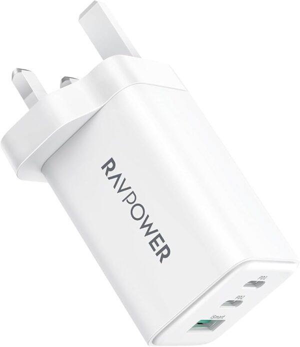 RavPower RP-PC172 PD Pioneer 65W 3-Port Wall Charger White - Image 2