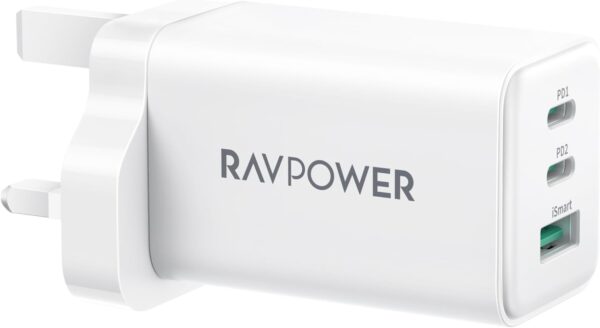 RavPower RP-PC172 PD Pioneer 65W 3-Port Wall Charger White