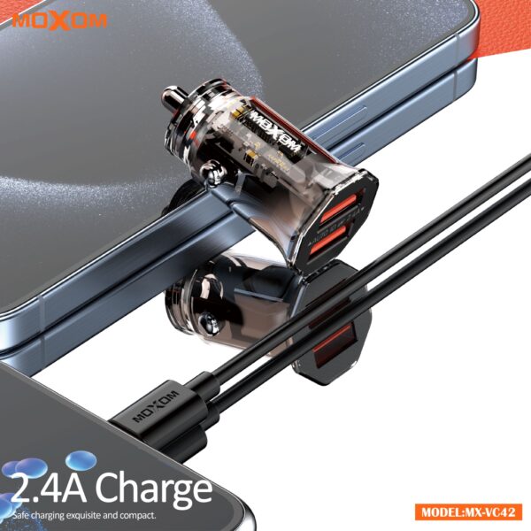 Moxom MX-VC42 Transparent Dual USB Car Charger