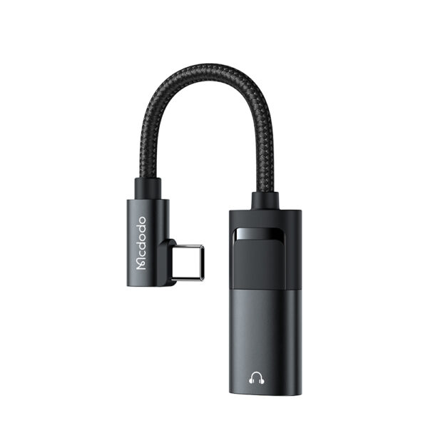 MCDODO CA188 TYPE-C TO TYPE-C AND DC3.5MM CABLE (60W PD) - BLACK