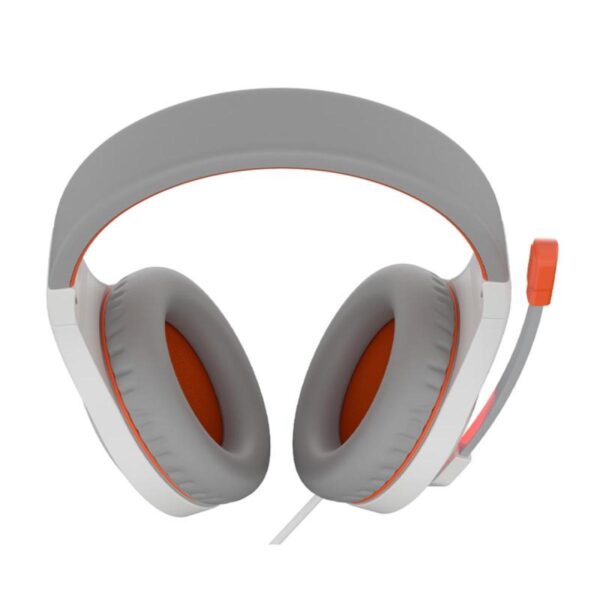 MeeTion MT-HP021 Stereo Gaming Headphones White Orange Lightweight Backlit - Image 3