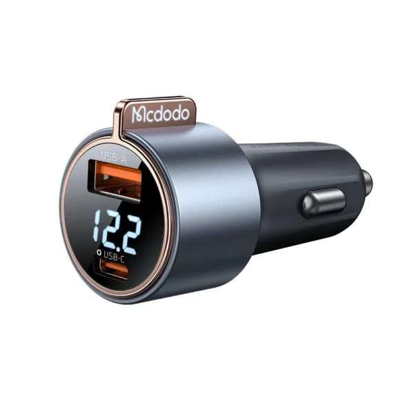 Mcdodo 75W Car Charger Dual USB A & C Fast Charging - Black - Image 2