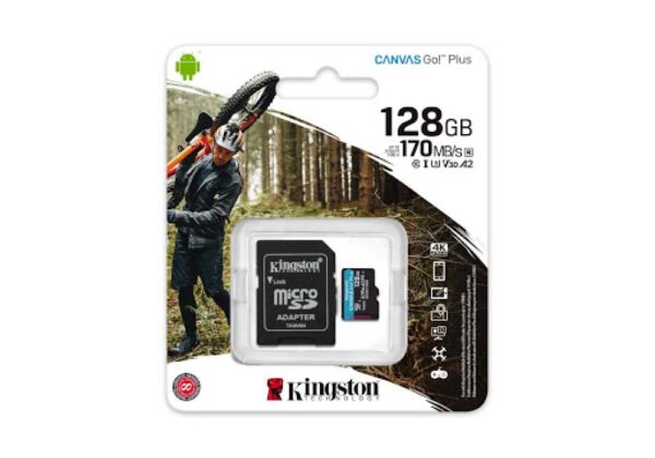 Kingston 128GB CANVAS GO! PLUS microSD [ SDCG3/128GB ] - Image 2