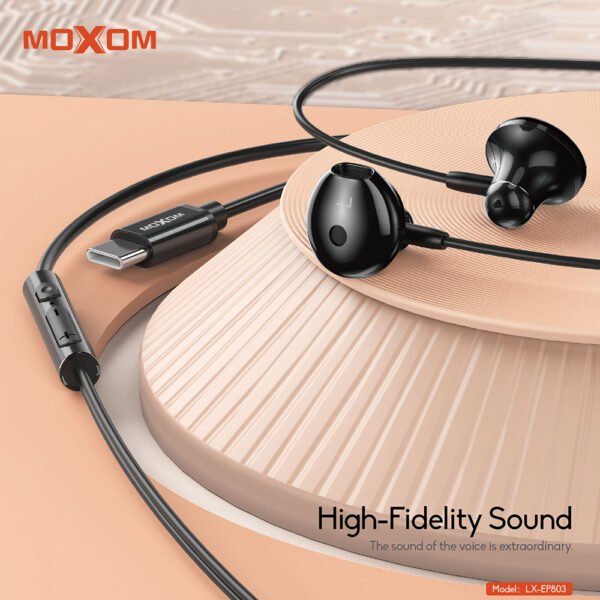 Moxom Headphones LX-EP803 Type-C black - Image 3