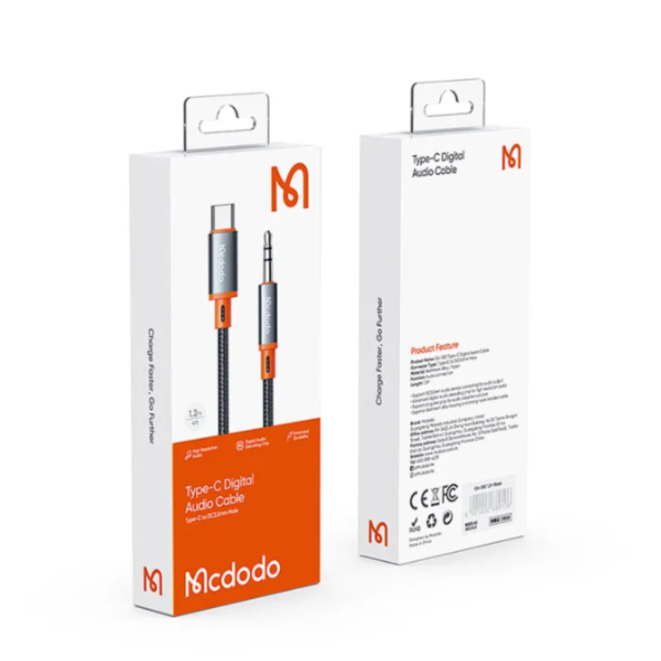 Mcdodo CA-0820 USB Type C to 3.5mm AUX Jack Cable Castle Series 1.2m - Image 3