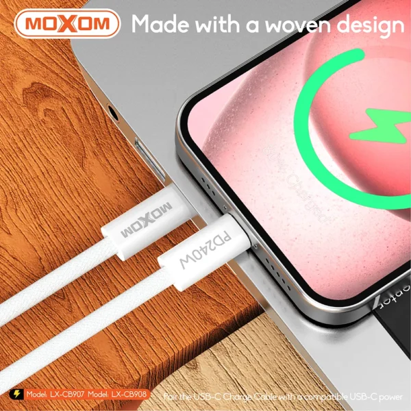 Moxom LX-CB907 C-C rapid charging cable Charging Cable 240W 1M - Image 3