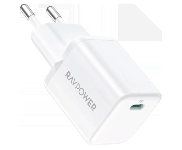 RAVPower RP-PC1040 PD 20W Wall Charger 1m USB-C Lightning Cable