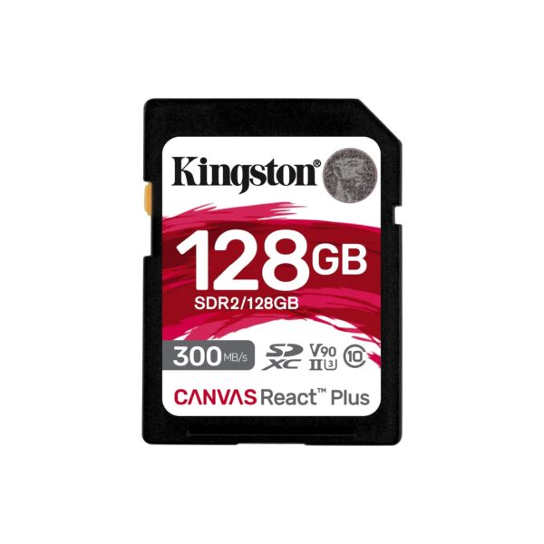 Kingston Canvas React Plus 128GB SD Card Support Full HD / 4K / 8k SDR2/128GB