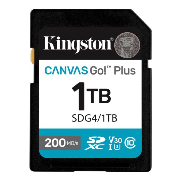 Kingston 1TB SDXC Canvas Go Plus Gen4 200MB/s C10 SD Card SDG4/1TB - Image 2