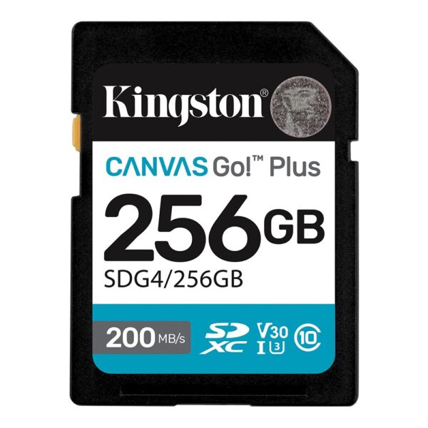 Kingston 256GB SDXC Canvas Go Plus Gen4 200MB/s C10 SD Card SDG4/256GB - Image 2