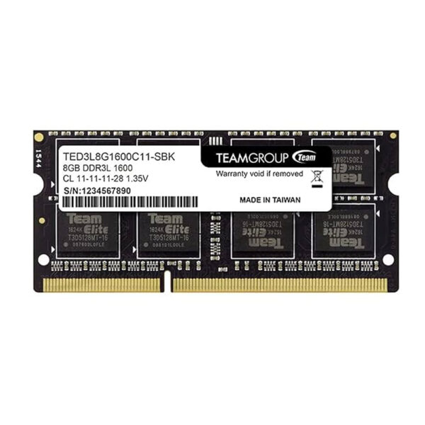 TEAMGROUP ELITE DDR3 LAPTOP MEMORY 8GB 1600 LOW VOLTAGE