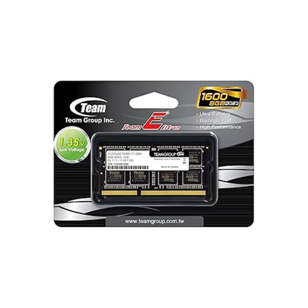 TEAMGROUP ELITE DDR3 LAPTOP MEMORY 8GB 1600 LOW VOLTAGE - Image 2