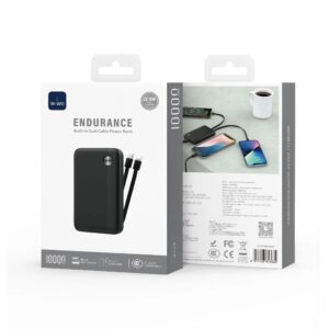 WiWU Wi-P060 Endurance Built-in Dual Cable Power bank (10000mAh)