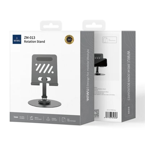 WIWU New 360 Degree Rotatable Metal Phone Stand Base And Cell Phone Holder Tablet Universal Stands | Accessories | Mobile Accessories