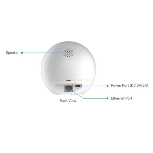 EZVIZ H6 5MP 3K Smart Home Security Wi-Fi Camera, 360 Pan White | Accessories EZVIZ H6 5MP 3K Smart Home Security Wi-Fi Camera, 360 Pan White | Accessories