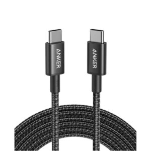 Anker type-C to type-C braided ultra fast charging cable – 3 ft length – up to 240W – white – A81D5H21