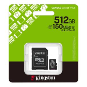 KINGSTON 512GB Canvas Select Plus microSD memory card – SDCS3/512GB
