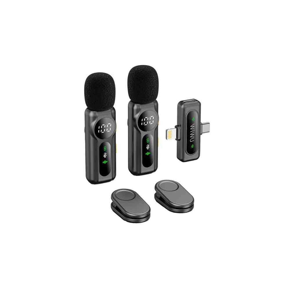 WiWU Wi-WM007, Dual Wireless Lavalier Microphone, Real Time, Noise Reduction with Dual Mode Receiver - Image 3
