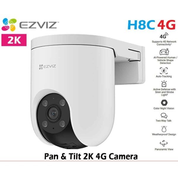Ezviz (4G Sim) 3mp Outdoor PT Camera-H8c 4G Ezviz (4G Sim) 3mp Outdoor PT Camera-H8c 4G