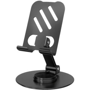 Collapsible Telescopic Bracket Stand for Mobile & Tablet, 90° Adjustable Angle, 360° Rotatable, Carbon Steel