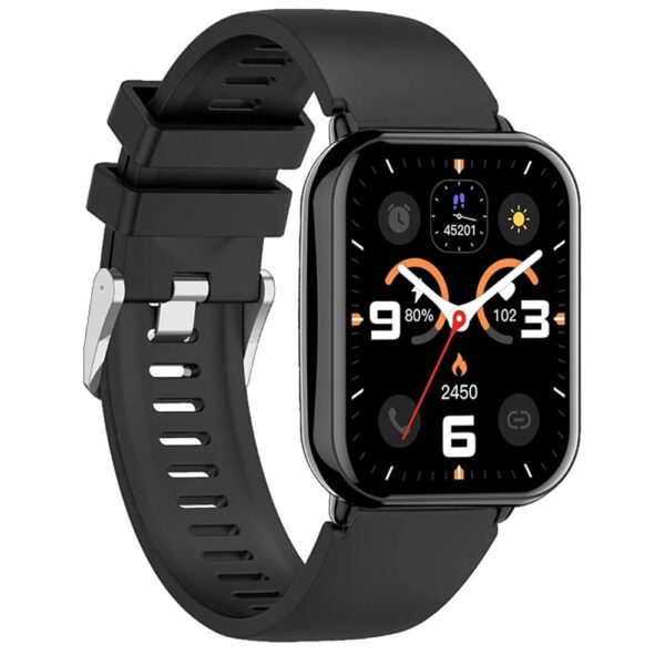WiWU Smart Watch SW09, Waterproof: 1ATM, Screen Size Large 1.83″ HD, Black with Extra Dark Blue Strap – 18 Month Warranty | Accessories | Mobile Accessories