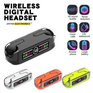 M12 Max TWS Earbuds Bluetooth 5.3 | 2 Side Calling | True Wireless Earphone | IPX7 Waterproof Bluetooth | Low Latency Headset