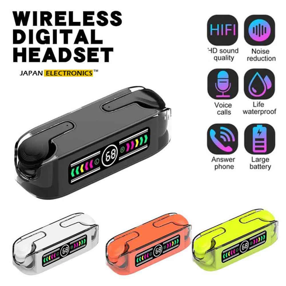 M12 Max TWS Earbuds Bluetooth 5.3 | 2 Side Calling | True Wireless Earphone | IPX7 Waterproof Bluetooth | Low Latency Headset