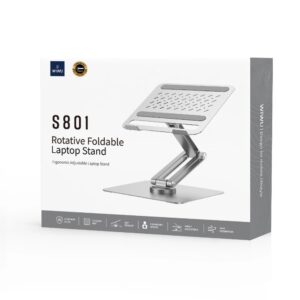 WiWU Ergonomic Aluminum Alloy Laptop Stand S801 Rotative Adjustable Notebook Holder S801