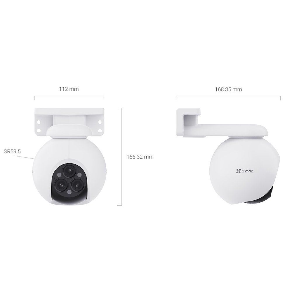 EZVIZ H80f Triple-Lens Pan & Tilt Wi-Fi Camera – 2K+, 12× Zoom, IP67, AI Detection - Image 2