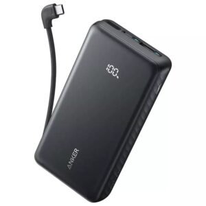 Anker Zolo Power Bank 20000mAh, 22.5 Watts, Built-in USB-C And Lightning Cable A110EH11