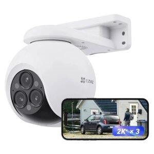 EZVIZ H80f Triple-Lens Pan & Tilt Wi-Fi Camera – 2K+, 12× Zoom, IP67, AI Detection